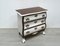 Small Chest of Drawers in Walnut and White, 1960s, Image 1