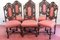 Vintage Victorian English Oak Dining Chairs, 1880, Set of 6, Image 7