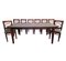 Rustic Style Dining Table Set with Chairs, Set of 9 1