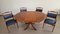 Tavoli da pranzo allungabili in stile inglese con sedie, set di 5, Immagine 4