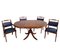 English Style Extendable Dining Tables Set with Chairs, Set of 5 1