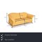 Cremefarbenes 2-Sitzer Sofa aus Leder von Machalke 2