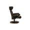 Stressless Jazz Leather Armchair in Black with Stool, Set of 2 10