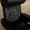 Stressless Jazz Leather Armchair in Black with Stool, Set of 2 6