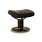 Stressless Jazz Leather Armchair in Black with Stool, Set of 2, Image 13