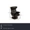 Stressless Jazz Leather Armchair in Black with Stool, Set of 2, Image 2