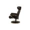 Stressless Jazz Leather Armchair in Black with Stool, Set of 2 12