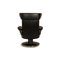 Stressless Jazz Leather Armchair in Black with Stool, Set of 2 11