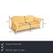 Cremefarbenes 2-Sitzer Sofa aus Leder von Machalke 2