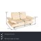 Zwei-Sitzer Sofa aus beigefarbenem Leder von Koinor Rossini 2