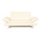 Zwei-Sitzer Sofa aus cremefarbenem Leder von Koinor Rossini 1