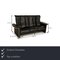 Stressless Soul Leather Three-Seater Sofa in Black 2