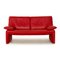 Sofá de dos plazas Flair de cuero rojo de Laauser, Imagen 1