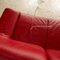 Sofá de dos plazas Flair de cuero rojo de Laauser, Imagen 4