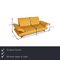 Leather Three-Seater Sofa in Yellow from Koinor Rossini, Image 2