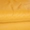 Leather Three-Seater Sofa in Yellow from Koinor Rossini 4