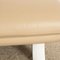 Stool in Beige Leather from Koinor Rossini 3