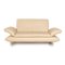 Leather Two-Seater Sofa in Cream from Koinor Rossini 1
