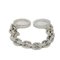 Bracelet Chain Triomphe with Golden Handcuff in Rhodium and Silver from Celine 3