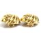 Coco Mark Metal Gold Earrings from Chanel, Set of 2 3