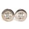 Coco Mark Metal Silver Earrings from Chanel, Set of 2 1