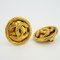 Coco Mark Circle in Plated Gold arrings from Chanel, Set of 2 2