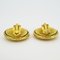 Coco Mark Circle in Plated Gold arrings from Chanel, Set of 2 3
