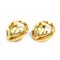 Coco Mark in Metal & Faux Pearl Gold and Off-White Earrings from Chanel, Set of 2 2