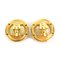 Coco Mark in Metal & Faux Pearl Gold and Off-White Earrings from Chanel, Set of 2 4
