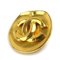 Goldfarbene Coco Mark Metallbrosche von Chanel 2