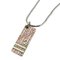 Trotter Plate Square Metal Silver, White & Pink Necklace by Christian Dior 3
