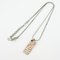 Trotter Plate Square Metal Silver, White & Pink Necklace by Christian Dior, Image 1