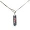 Venetian Silver Red Stainless Steel & Plated Chain Necklace by Christian Dior, Image 1