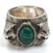 Silver 925 Garden Cat Head Ring in Malachite from Gucci, Image 3