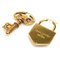 Fornasetti XLV Lock & Key Metal Gold Earrings by Louis Vuitton, Set of 2 2