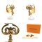 Fornasetti XLV Lock & Key Metal Gold Earrings by Louis Vuitton, Set of 2 5