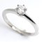 Platin Solitaire Ring mit Diamant von Tiffany & Co. 1
