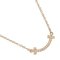T Smile Necklace in Pink Gold & Diamond from Tiffany & Co. 1