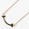 T Smile Necklace in Pink Gold & Diamond from Tiffany & Co. 3