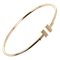 T-Wire Narrow Bracelet SM Model in Pink Gold from Tiffany & Co. 1