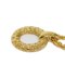 Halskette mit rundem Anhänger aus vergoldetem Gold von Yves Saint Laurent 3