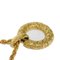 Halskette mit rundem Anhänger aus vergoldetem Gold von Yves Saint Laurent 4