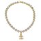 Collana con ciondolo a catena CC con strass in oro di Chanel, Immagine 1