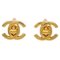 CC Turnlock Earrings in Gold from Chanel, Set of 2 1