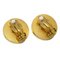 Gold Button Artificial Pearl Earrings from Chanel, Set of 2 3