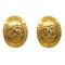 Oval Earrings in Gold from Chanel, Set of 2 1