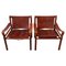 Sirocco Leather Lounge Chairs by Arne Norell, 1964, Set of 2 1