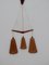 Teak and Jute Cord Pendant Cascade Lamp from Temde, 1960s 3