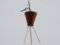 Lámpara colgante en cascada de teca y cordón de Temde, años 60, Imagen 4