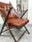 Chaise Pliante Vintage en Faux Bambou et Cuir, 1950s 2